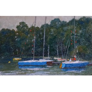 Siergiej I. NIKIFOROW (1920 - 2005), Żaglówki na jeziorze