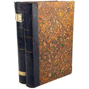 BROEL-PLATER- ZBIÓR PAMIĘTNIKÓW DO DZIEJÓW POLSKICH t.1-4 [komplet w 2 wol.] wyd. 1858 półskórek