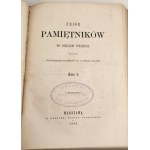 BROEL-PLATER- ZBIÓR PAMIĘTNIKÓW DO DZIEJÓW POLSKICH t.1-4 [komplet w 2 wol.] wyd. 1858 półskórek