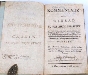 SUROWIECKI- COMMENTARY WHICH IS THE EXPOSITION OF THE NEW BOOK OF OBJECTS published 1820 Freemasonry.
