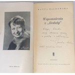 MAŁKOWSKA- WSPOMNIENIA Z REDUTY wyd. 1. Dedykacja Autorki dla pisarki Wandy Karczewskiej
