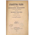 BALIŃSKI, LIPIŃSKI- STAROŻYTNA POLSKA t. I-IV [komplet w 4 wol.] wyd. 1885-6, mapa, skóra