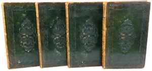 NIEMCEWICZ - COLLEGE OF HISTORICAL MEMORIES O DAWNEJ POLSZCZE 1838 vol. 1-4. unsigned binding by Antoni Oehl