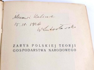 LUTOSŁAWSKI- THE SECRET OF POWSHIP Outline of the Polish Theory of National Farming 1926 Dedication by the Author