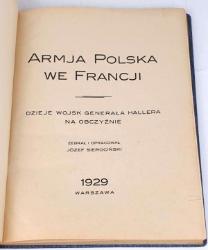 SIEROCIŃSKI- ARMJA POLSKA WE FRANCJI wyd.1929