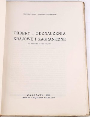 ³ZA; BIENKOWSKI - ORDERS AND DECORATIONS