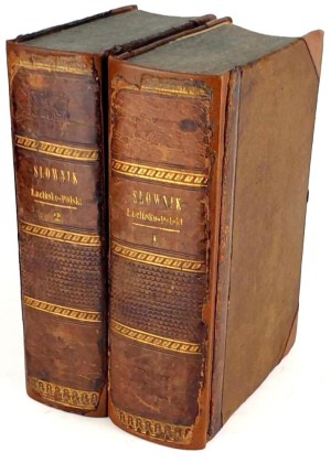 BOBROWSKI - SŁOWNIK ŁACIŃSKO-POLSKI t.1-2 [complete in 2 vols.] Wilno 1841-1844, binding