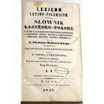 BOBROWSKI - SŁOWNIK ŁACIŃSKO-POLSKI t.1-2 [complete in 2 vols.] Wilno 1841-1844, binding