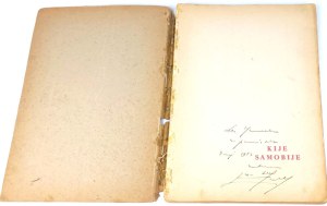 SZELBURG-ZAREMBINA - KIJE SAMOBIJE pub.1951 illustrated by Szancer, autographed by the Author