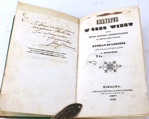 DE LORGUES- CHRISTUS AGAINST THE AGE or NEW SCIENTIFIC EVIDENCE IN DEFENCE OF CHRISTIANISM 1842
