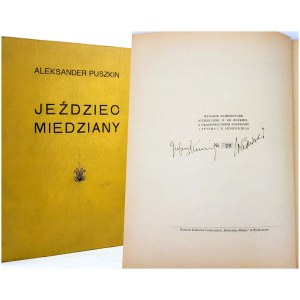 [TUWIM] PUSZKIN- JEŹDZIEC MIEDZIANY 1931. Autograf Juliana Tuwima