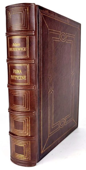 MICKIEWICZ-POEMS. BOOKS OF THE POLISH NATION AND PEOPLE with Illustrations by M. E. Andriolli, leather