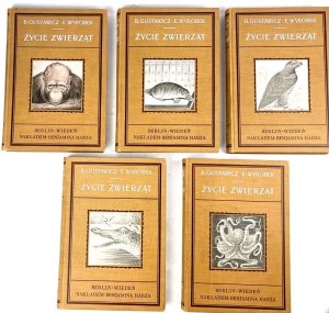 GUSTAWICZ, WYROBEK- LIFE OF ANIMALS Vol. 1-5 [set in 5 vols.], nice pieces
