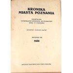 KRONIKA MIASTA POZNANIA rocznik VIII 1930