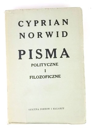 NORWID- POLITICAL AND PHILOSOPHICAL WRITINGS [OPiM].
