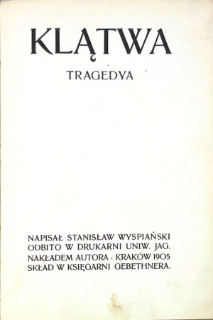 WYSPIAŃSKI - THE CLAIM publ. 1905