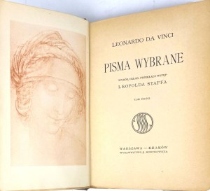 LEONARDO DA VINCI- SELECTED WRITINGS edited by Staff 1930