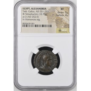 Egypt. Alexandria Treb. Gallus A.D 251-253 Tetradrachm Yr 3 252/3 C.E
