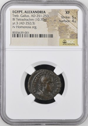 Egypt. Alexandria Treb. Gallus A.D 251-253 Tetradrachm Yr 3 252/3 C.E