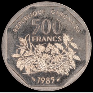 Gabon. 500 Francs 1985 Essai Nickel