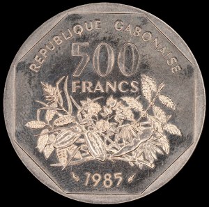 Gabon. 500 Francs 1985 Essai Nickel
