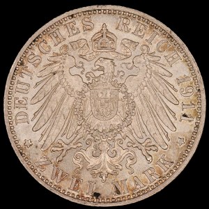 Germany. Bavaria 2 Mark 1911 D Munich 90th Birthday of Luitpold