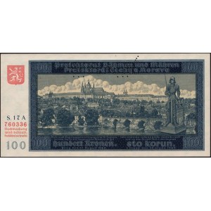 Bohemia & Moravia. 100 Korun 1940 NEPLATNÉ Prefix S.17 A