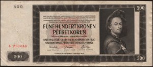Bohemia & Moravia. 50 Korun 1942 Prefix G Single Letter