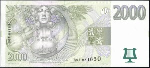 Czech Republic. 1999 2000 Korun Prefix B