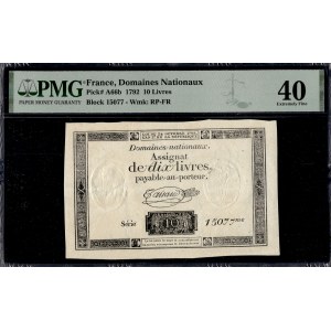 France. 1792 10 Livres Block 15077