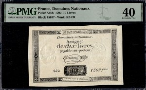 France. 1792 10 Livres Block 15077
