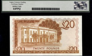 Gibraltar. 1986 20 Pounds Prefix A