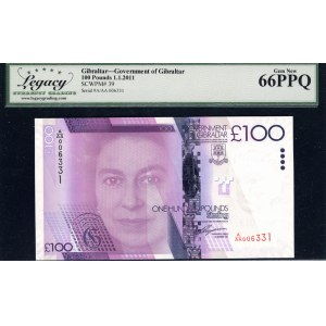 Gibraltar. 2011 100 Pounds First 100 Pounds of Gibraltar