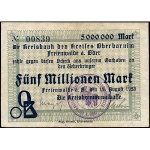 Poland. Chociwel 5 Millionen Marek 1923 First Time on Onebid