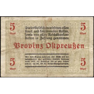 Poland. Królewiec 5 Millionen Marek 1923 Overprint 5 Marek 1918
