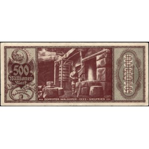 Poland. Sopot 500 Million Marek 1923 Zoppot Low S/N 8301