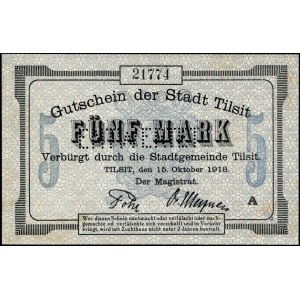 Poland. Sovetsk Tylża 5 10 20 Marek 1918 Scarce Set