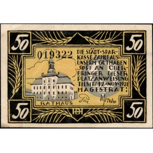 Poland. Sovetsk Tylża 50 Fenigow 1921