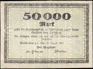 Poland. Wałbrzych 50000 Marek 1923