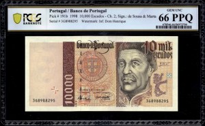 Portugal. 10000 Escudos 1998 Prefix 3G