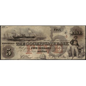 United States of America. 1852 5 Dollars Jan 1 Cochituate Bank Low S/N 25