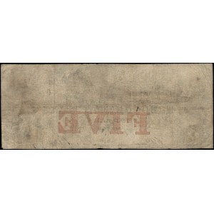 United States of America. 1852 5 Dollars Jan 1 Cochituate Bank Low S/N 25