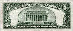 United States of America. 1928 C 5 Dollars Legal Tender Notes Prefix FA