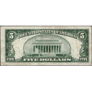 United States of America. 1934 5 Dollars Silver Certificate Prefix AA