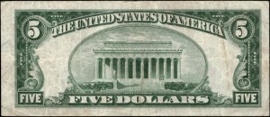 United States of America. 1934 5 Dollars Silver Certificate Prefix AA