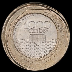 Colombia. 2013 1000 Pesos Off Center Nucleus Mint Error Rare