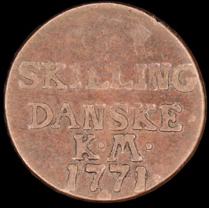 Denmark. 1 Skilling 1771 K.M