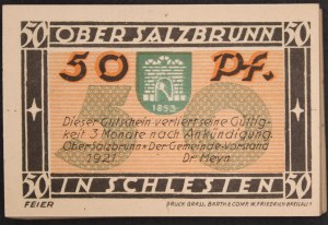 Poland. Szczawno Zdrój 50 Fenigow 1921 Bundle 113 Pieces 3 Different Types