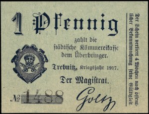 Poland. Trzebnica 1 Fenigow 1917