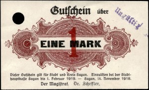 Poland. Żagań Sagan 1 Marka 1918 Cancelled